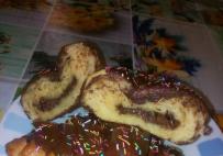 Nutellával töltött croissan