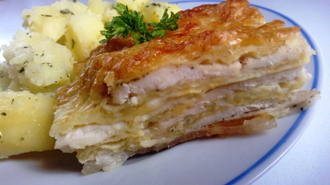 Sajtos réteges csirkemell