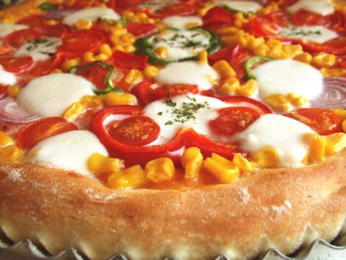 Mozzarellás vegapizza