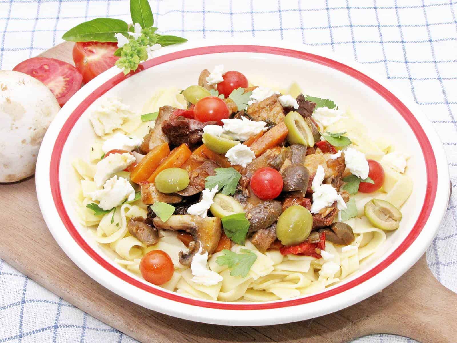 Mediterrán csirkemell csíkok