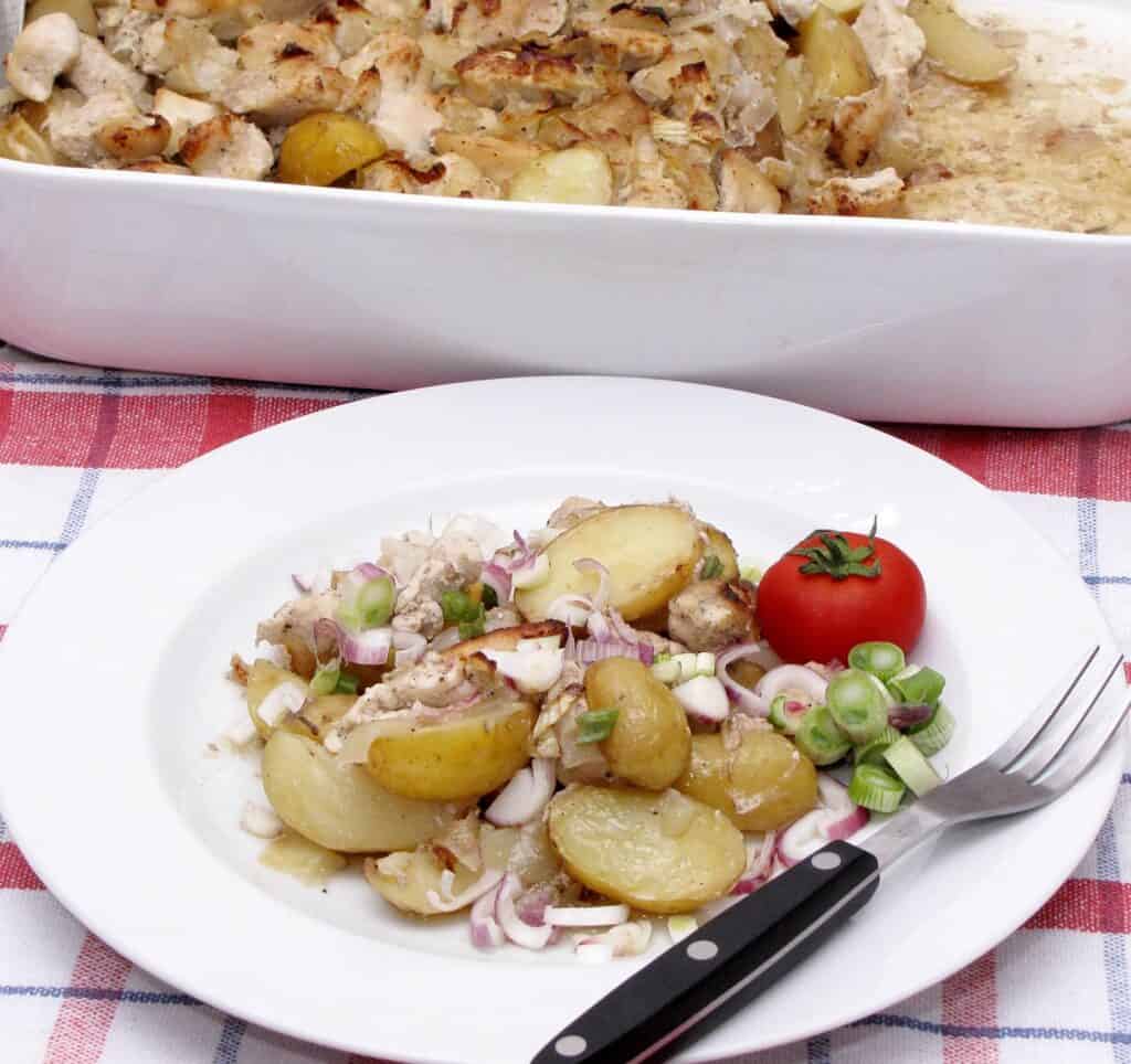 Tejszínes, fokhagymás, csirkemell csíkok