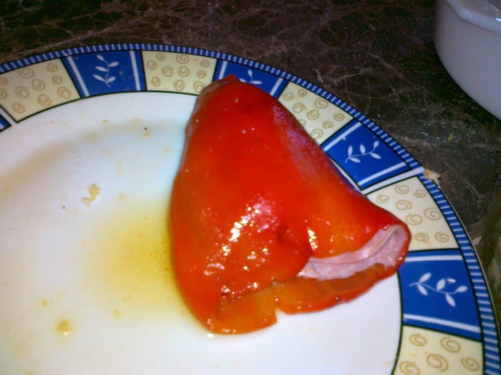 Töltött sült paprika kirántva