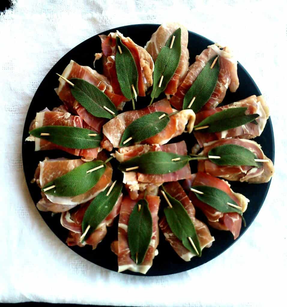 Saltimbocca csirkecombból