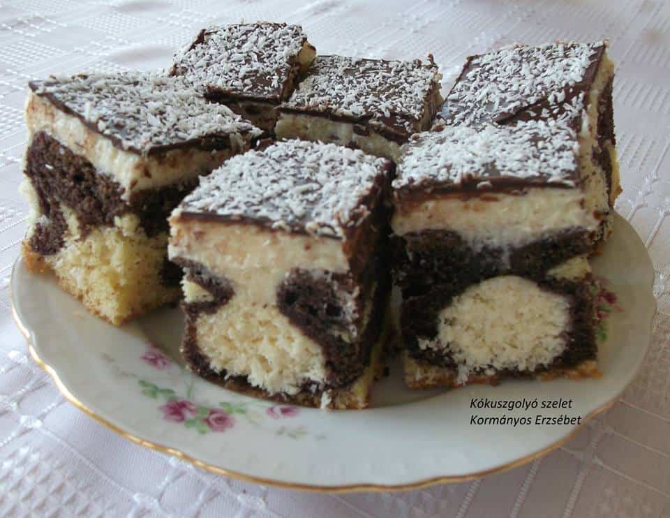 Kókuszgolyó szelet