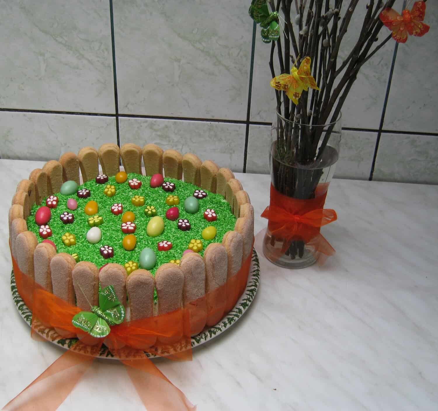 Csokitorta tavaszi-húsvéti köntösben