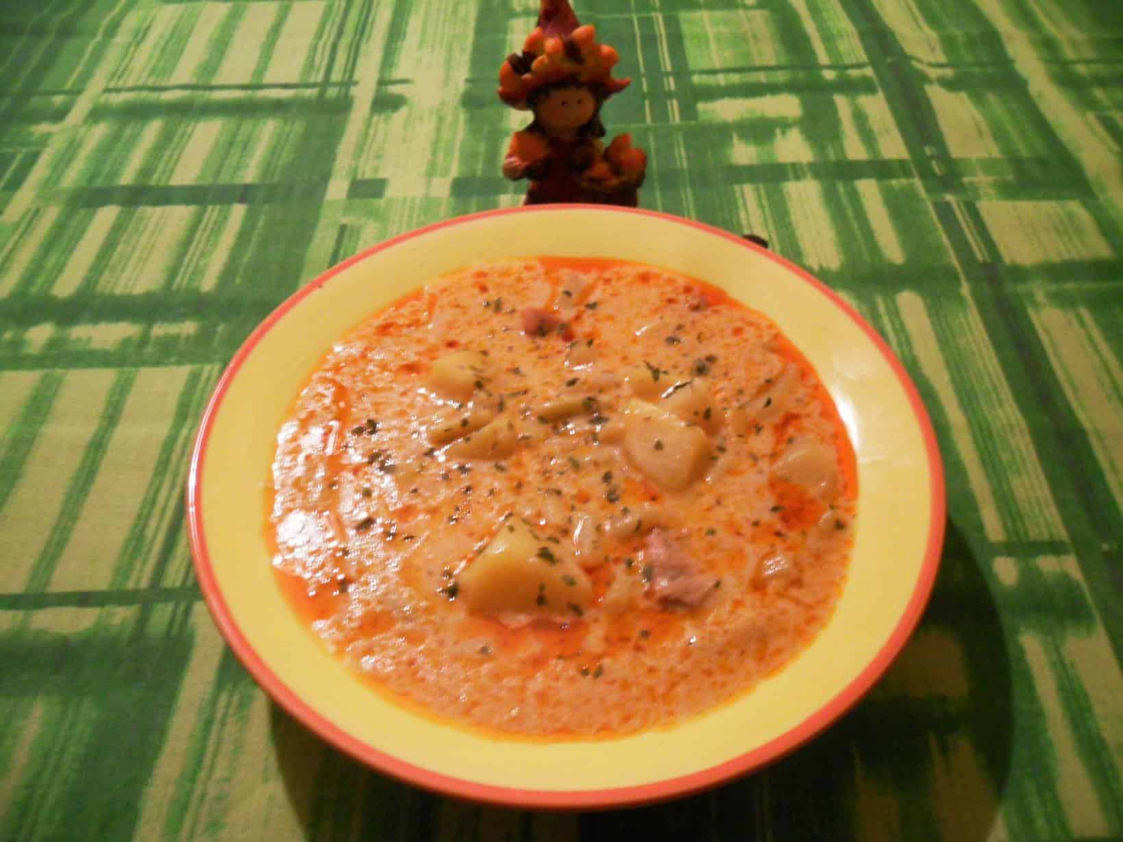 Tárkonyos zöldbabos-húsos leves