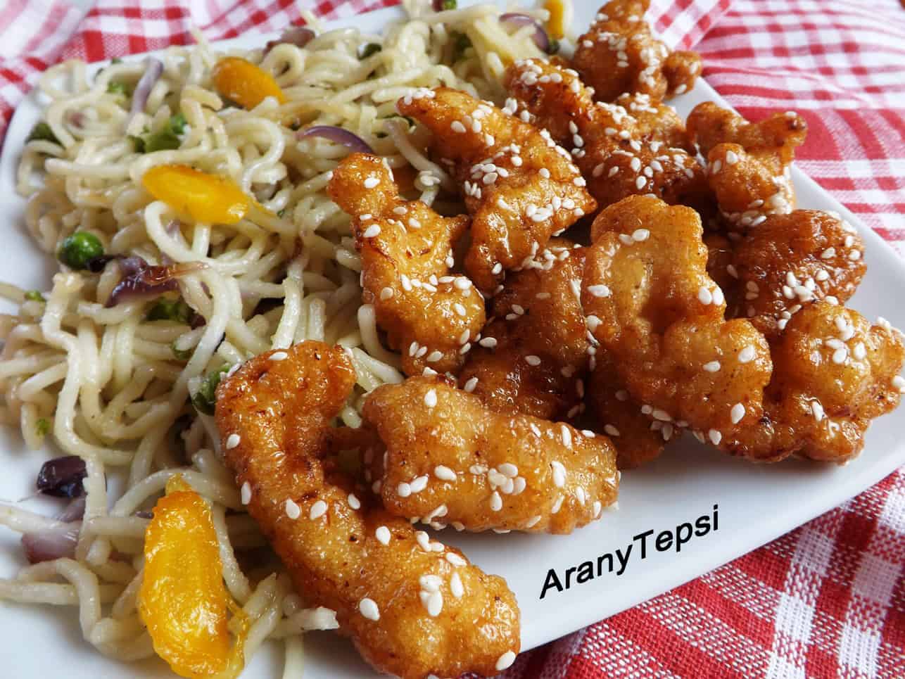 Kínai mézes-szezámmagos csirke