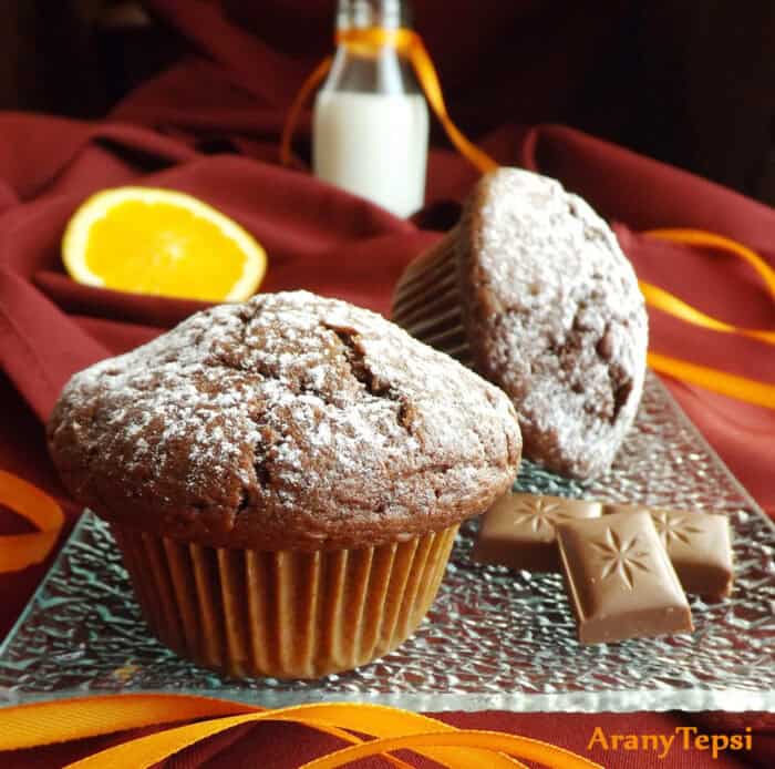 Kakaós-tejcsokis muffin