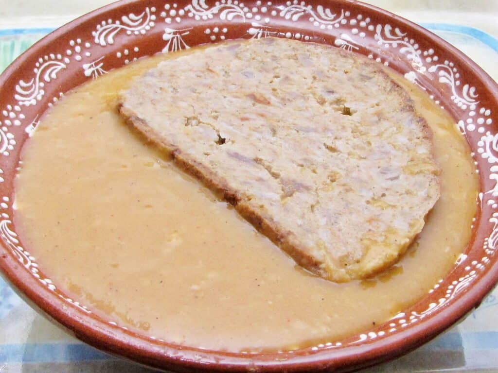Sárgaborsó főzelék.