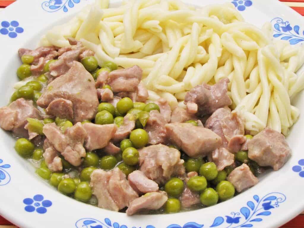 Zöldborsós aprópecsenye