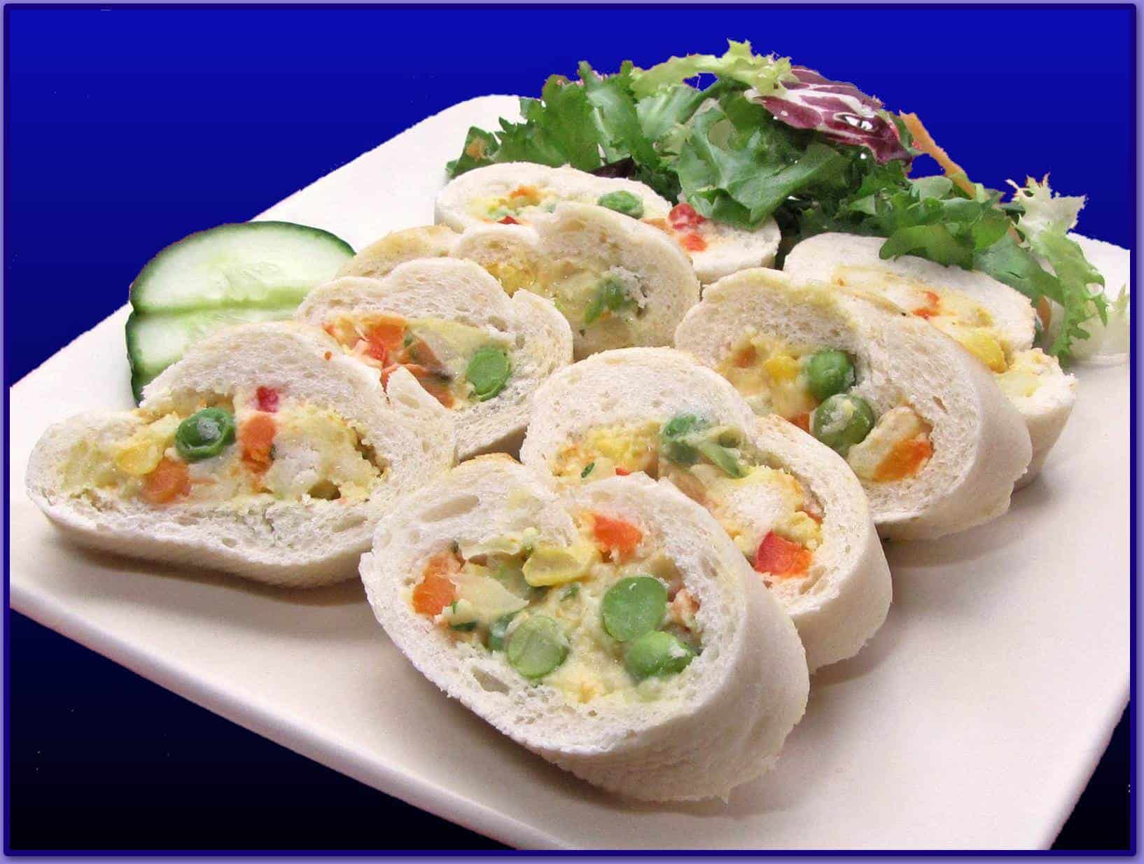 Töltött bagett vegetáriánusoknak is.