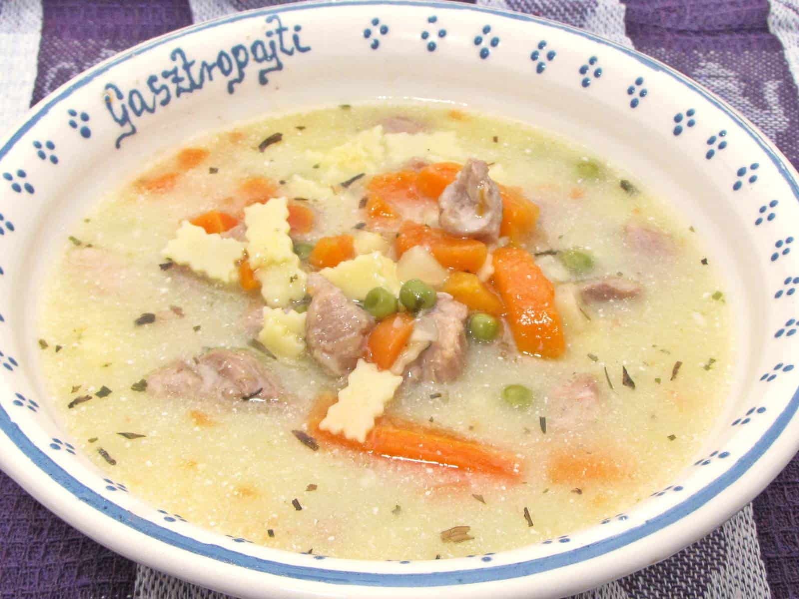 Tárkonyos szárnyas – raguleves