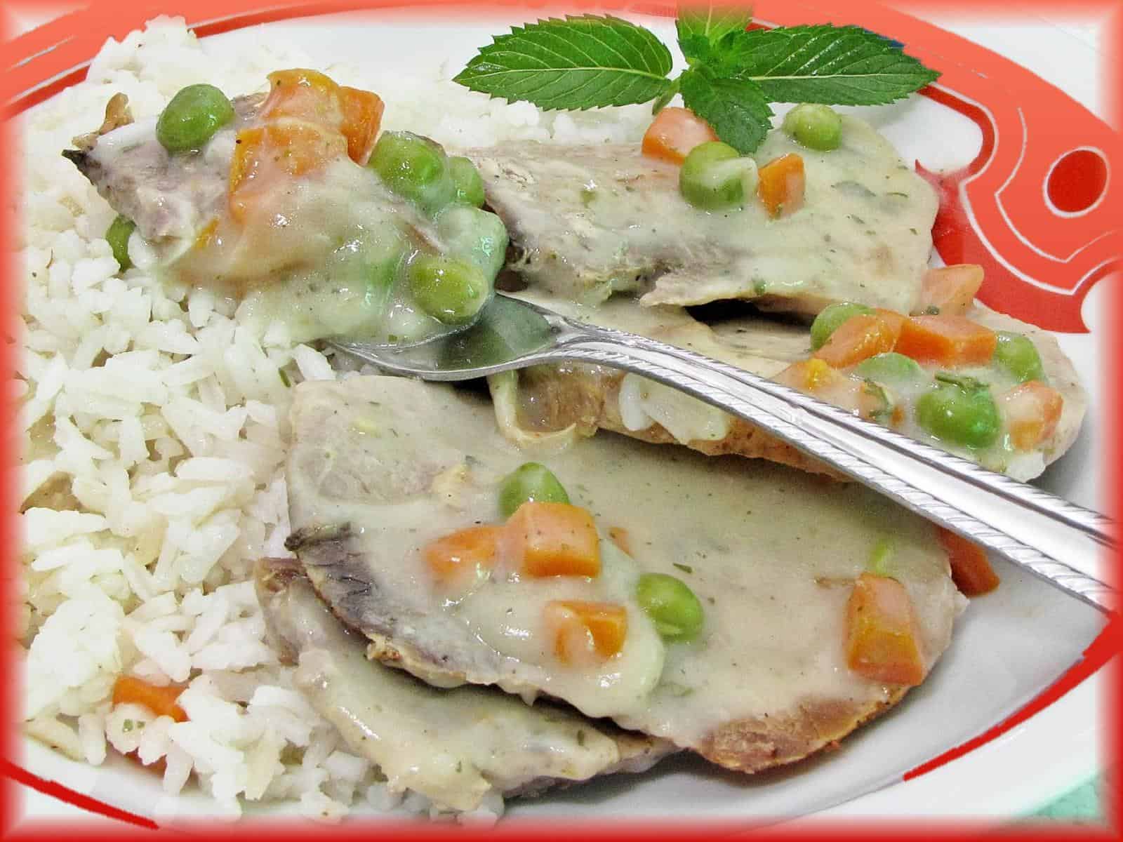 Fűszeres tarja, tavaszi raguval