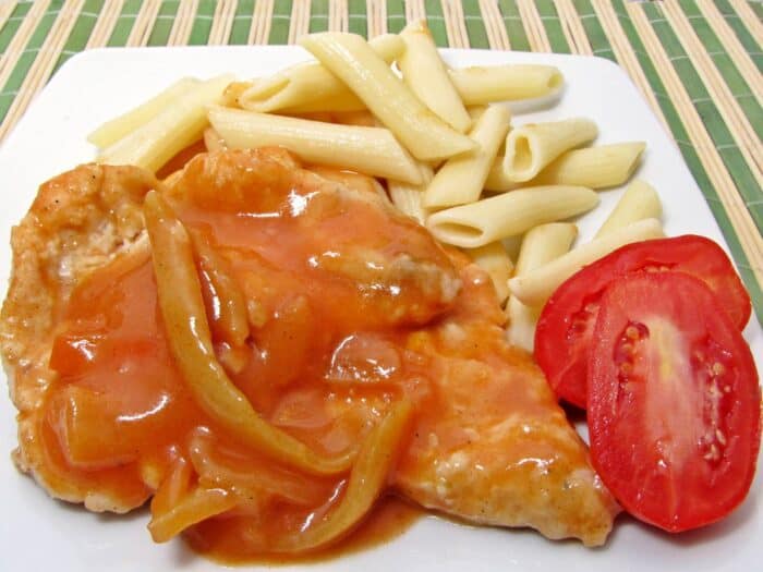 Grillezett lecsós csirkemell