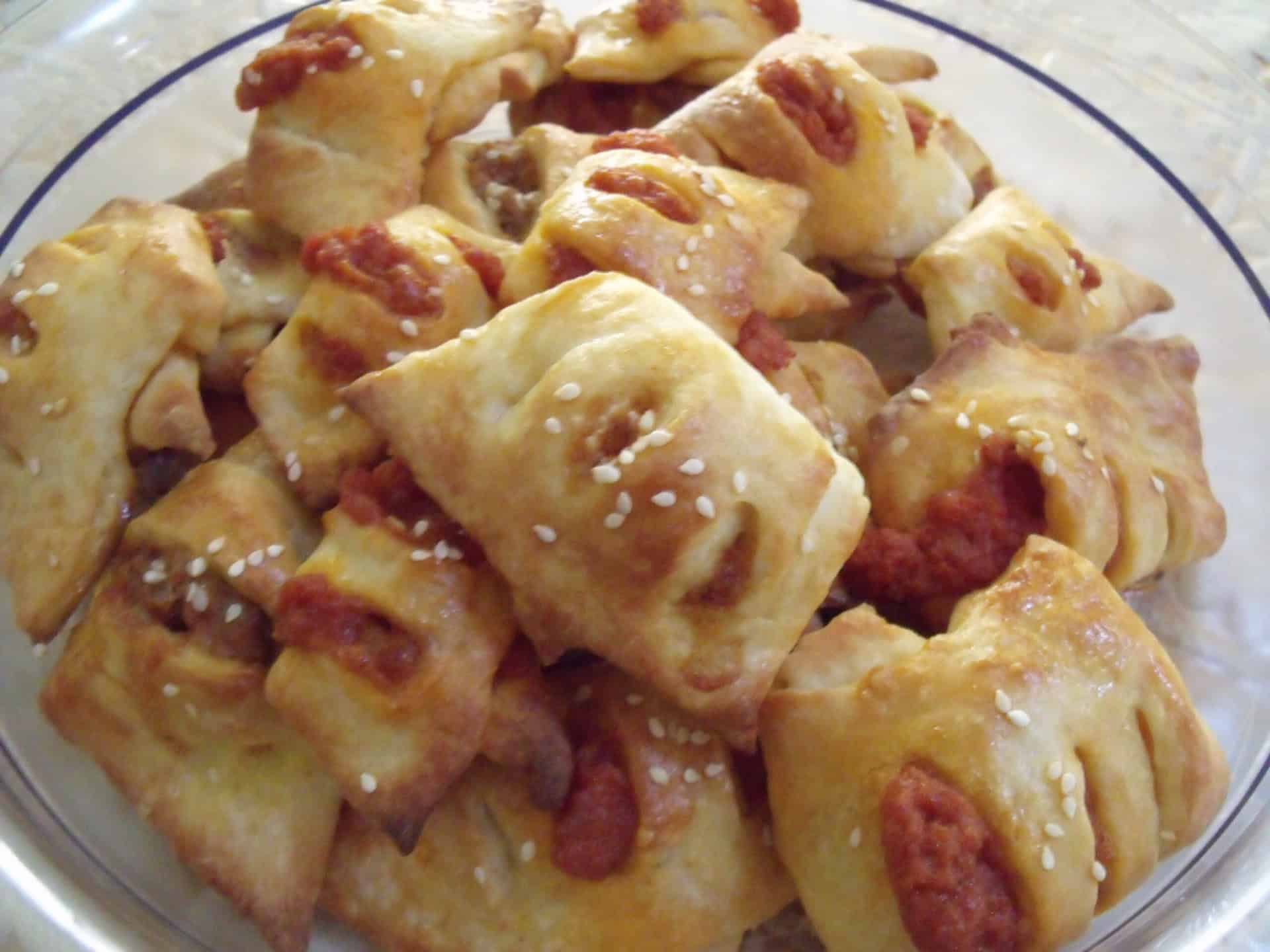 Húsos és bolognai párnák