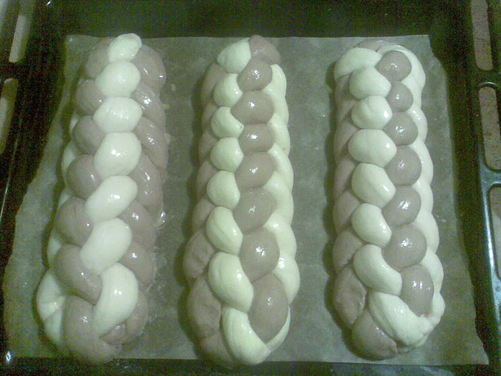 Kétszinű fonott kalács