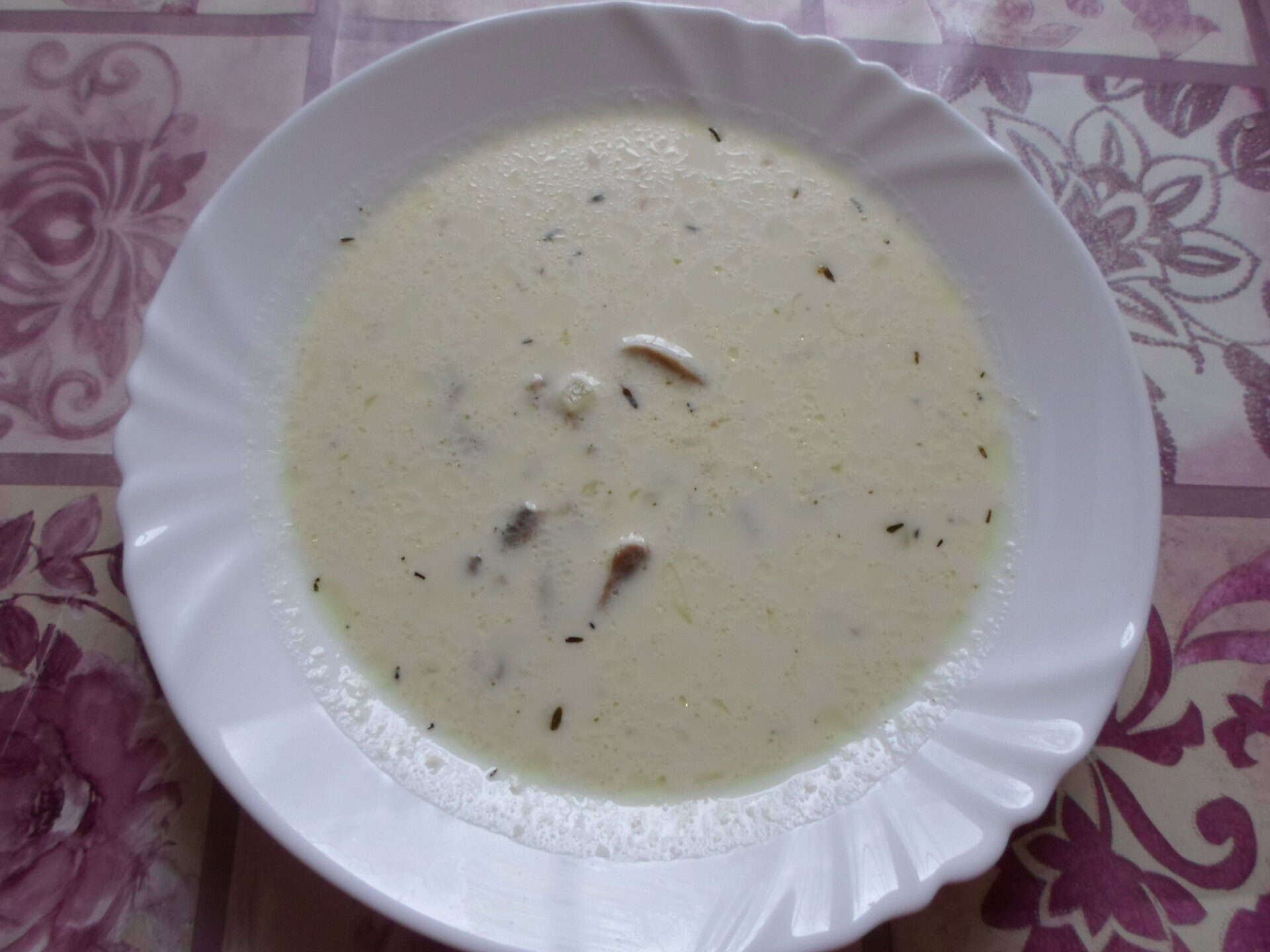 Tejszínes gombaleves