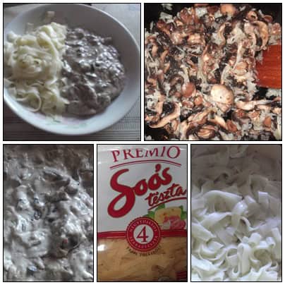Tejszínes gomba SOÓS szélesmetélttel