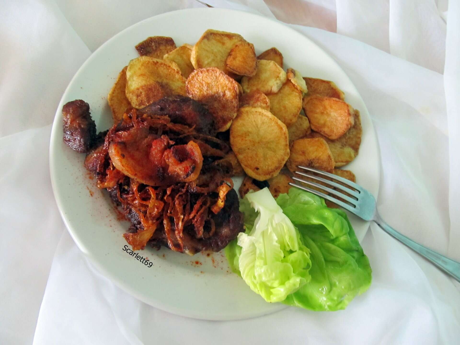 Cigány pecsenye tárcsán sütve