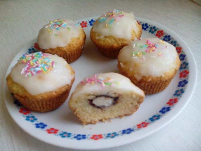 Túrórudis kókuszos muffin