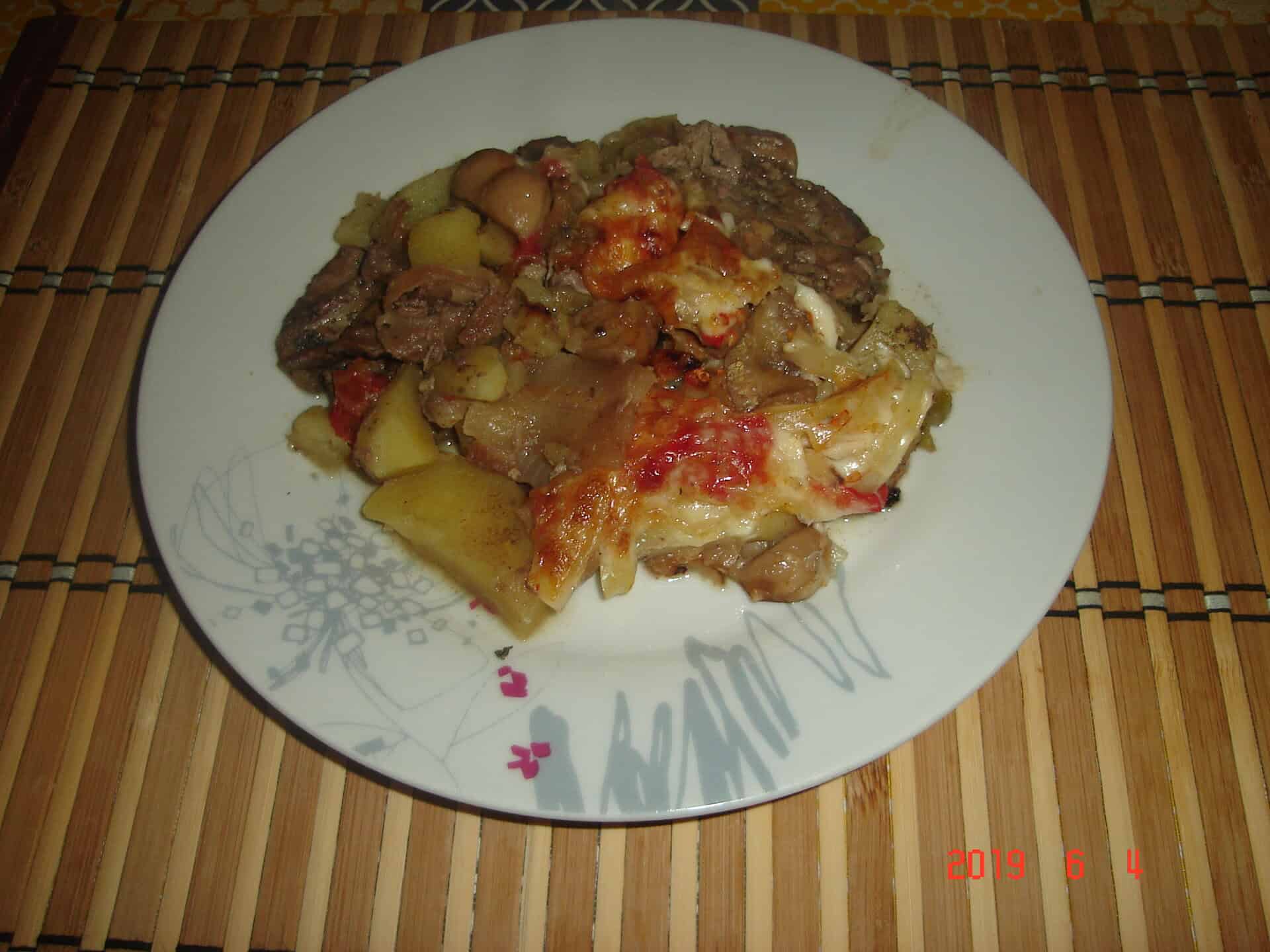 Csirkemáj gombával