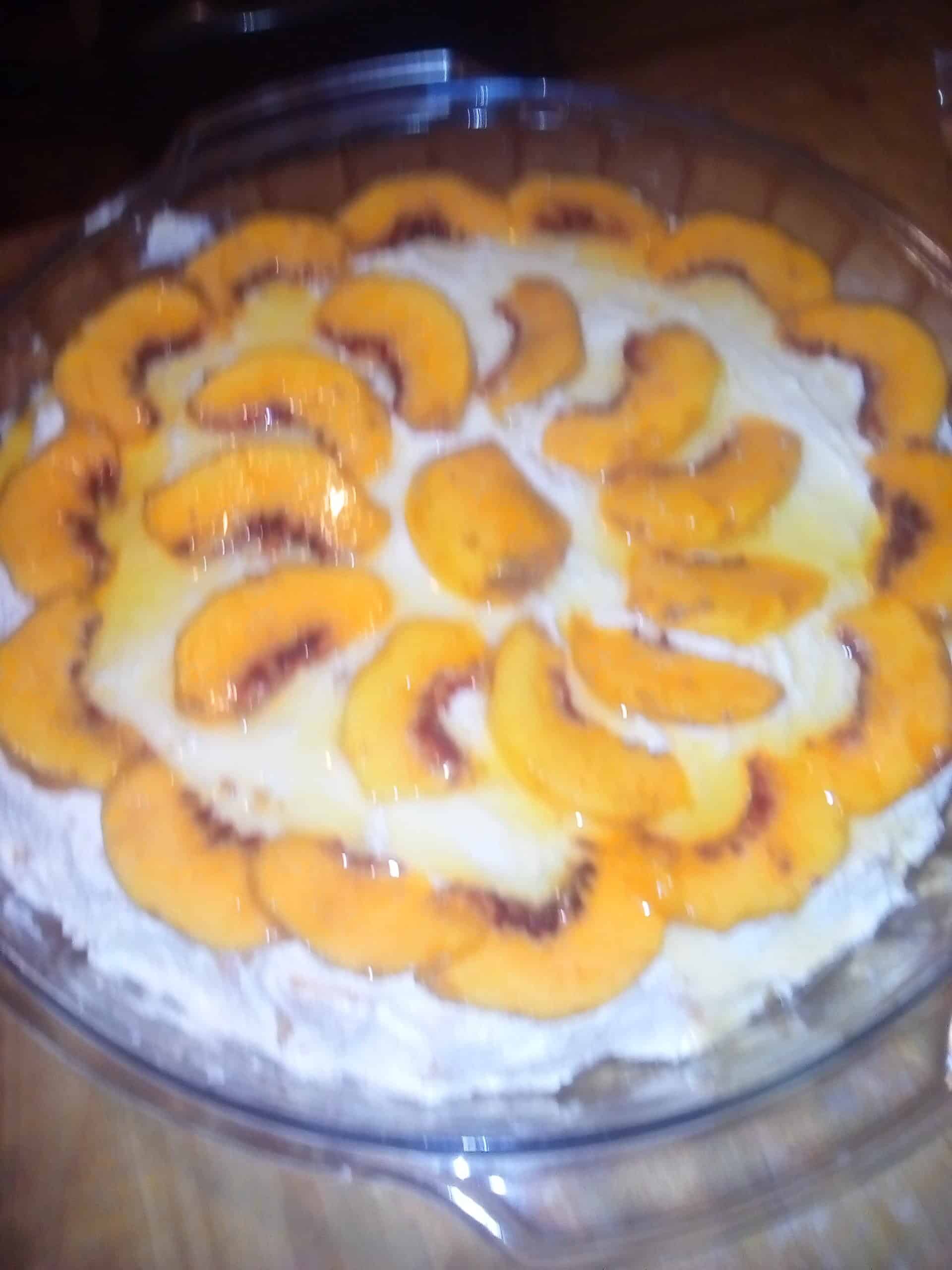 Túrós, őszibarackos krémes szelet(saját 5-let)