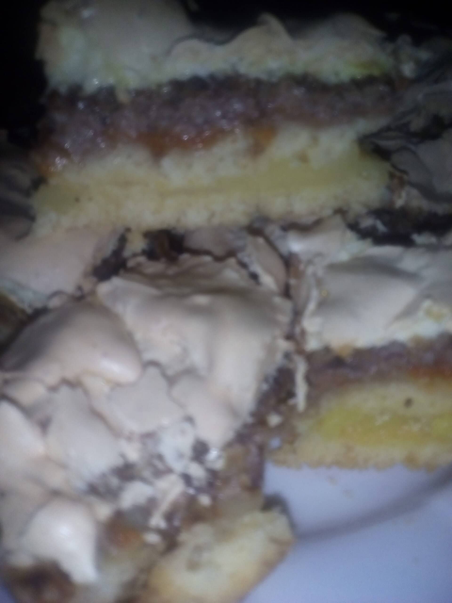 Pudingos diós habos szelet