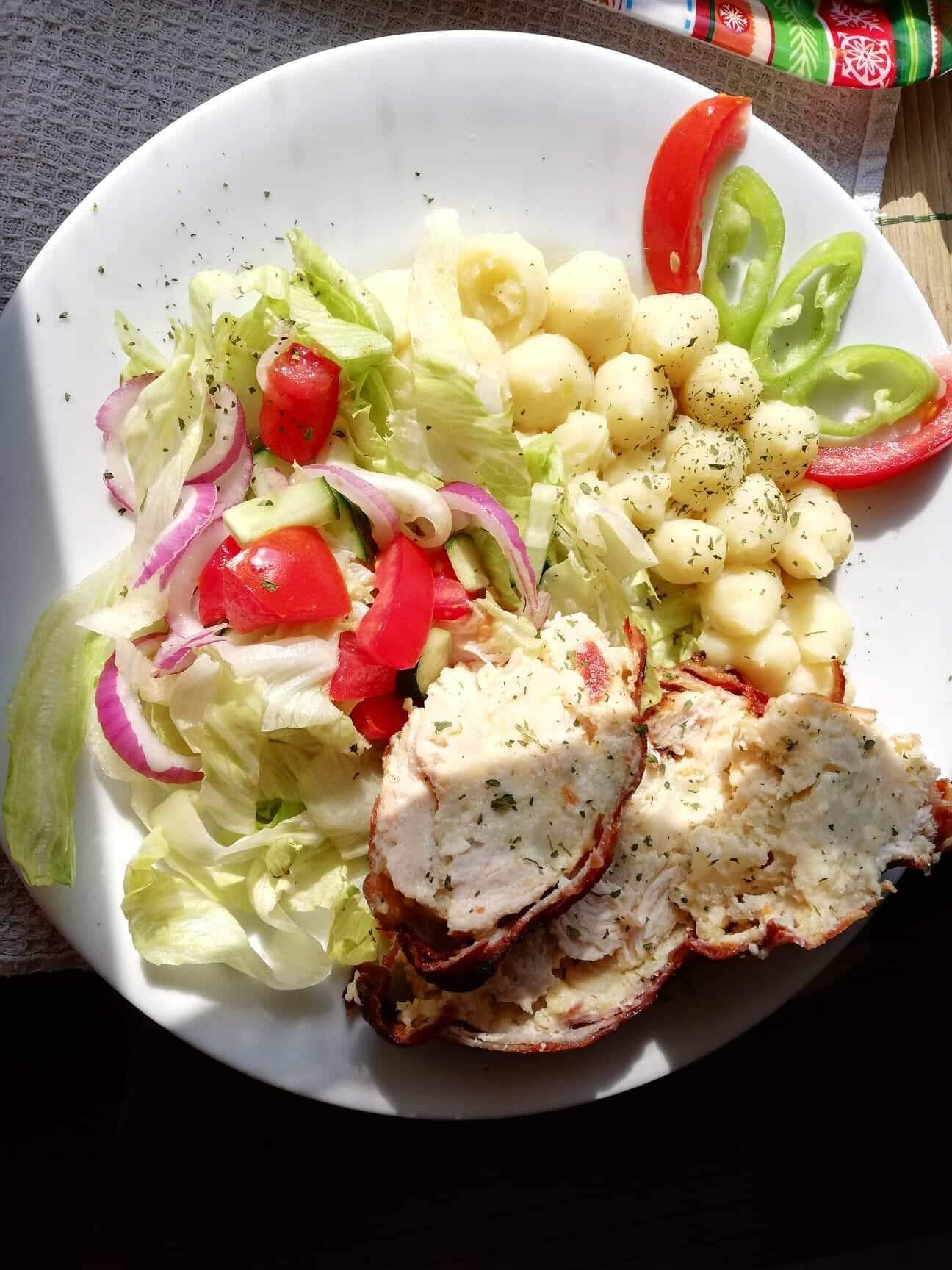 Csirkemelles rakott karfiol őzgerincben