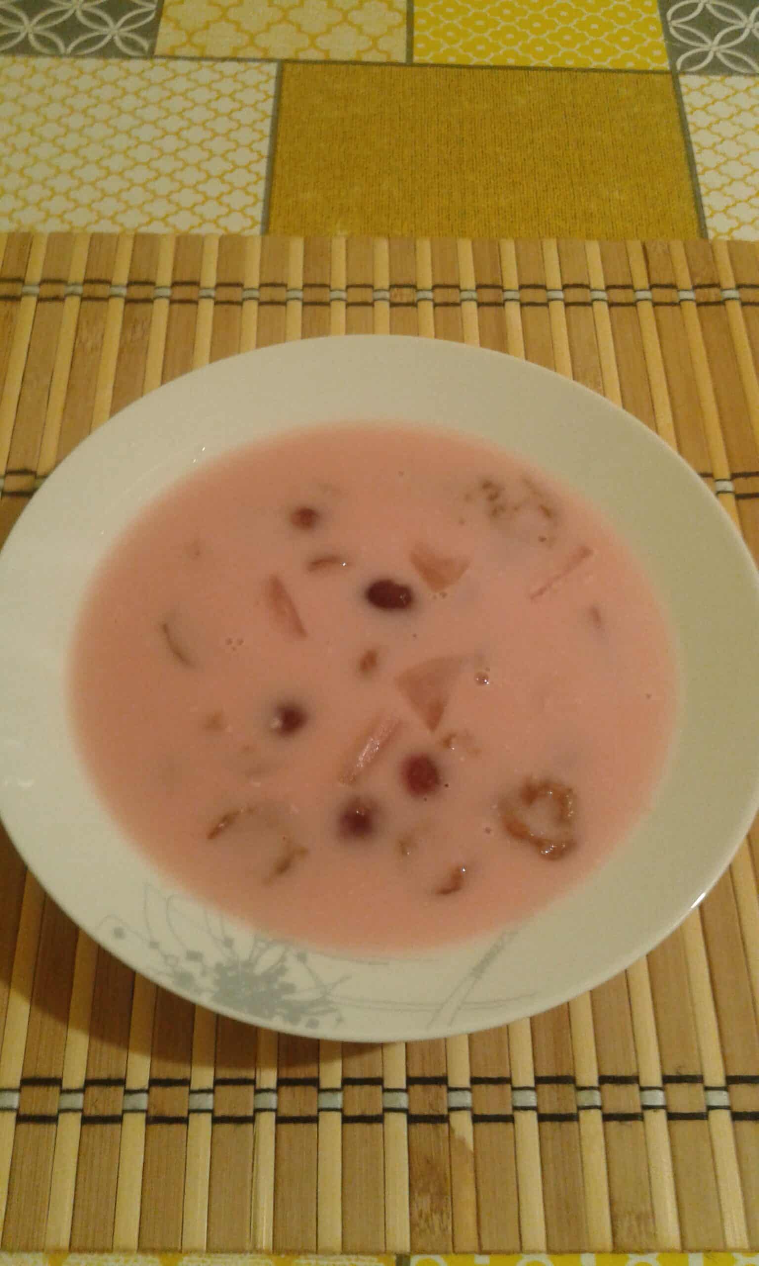 Tejszínes gyümölcsleves