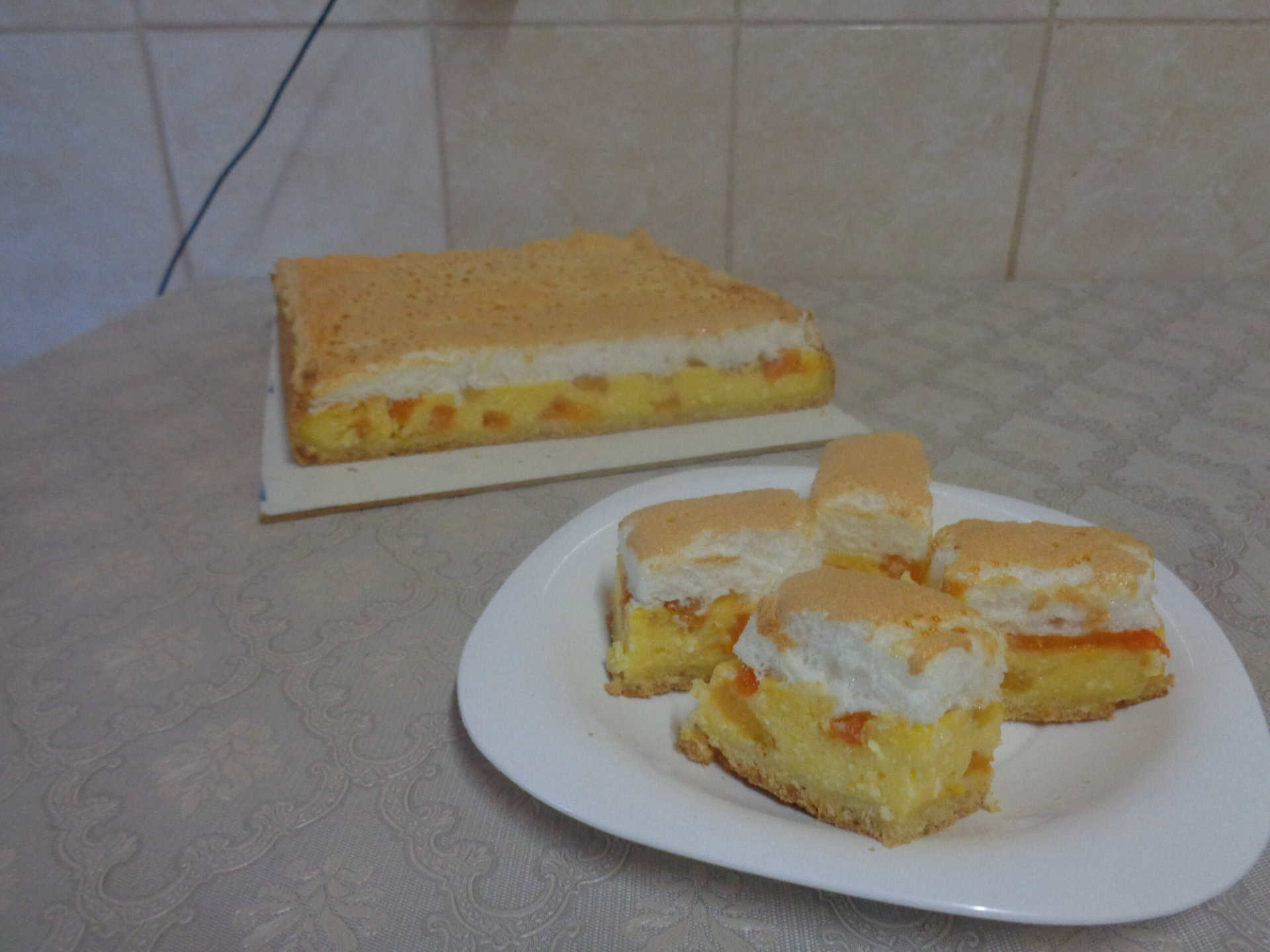 Barackos habos túros süti