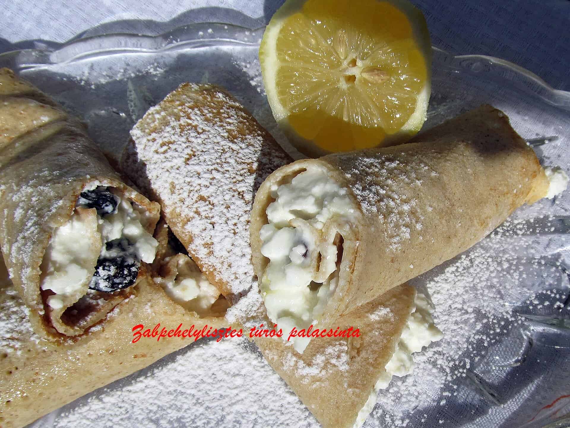 zabpehelylisztes túrós palacsinta