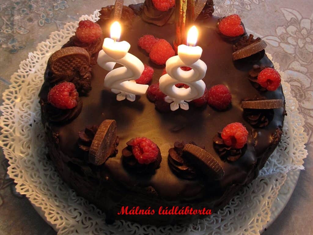 Málnás lúdlábtorta