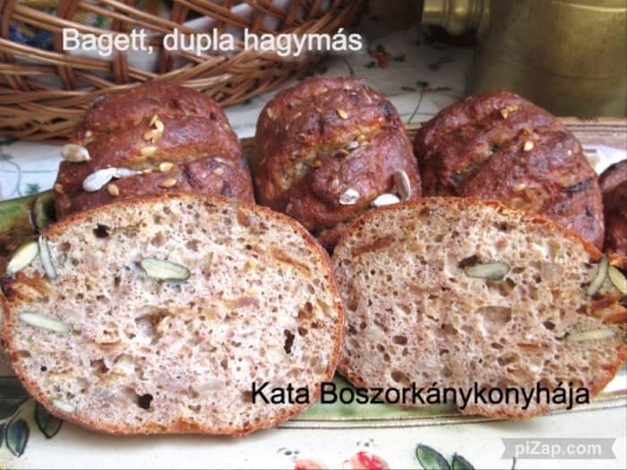 Bagett, dupla hagymás (gluténmentes)