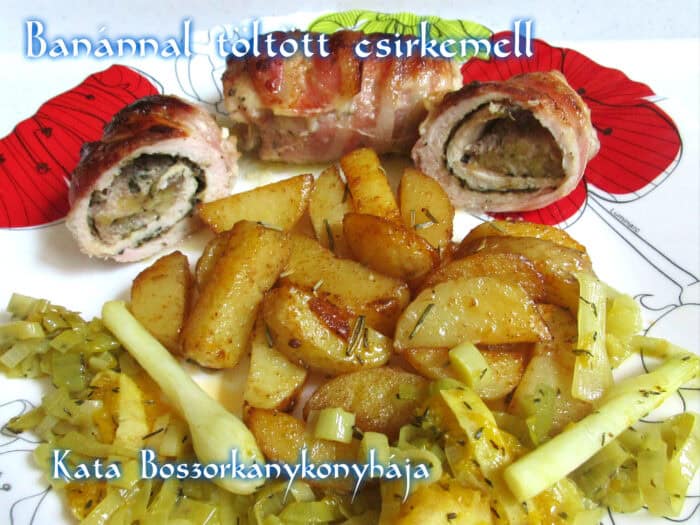 Banánnal töltött csirkemell