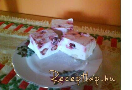Joghurtos babapiskótás kocka (sütés nélkül)