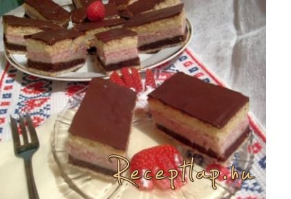 Színes grízkrémes linzer szelet Tante Fanny tésztá
