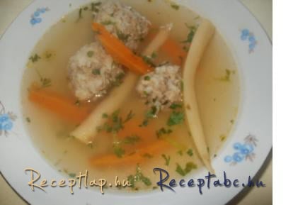 Csorbaleves húsgombóccal