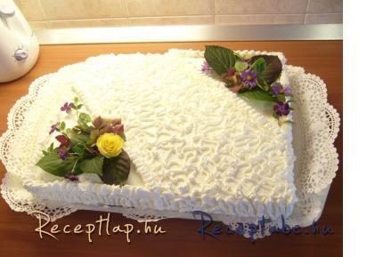 Tejszínes szőlő torta (40 főre)
