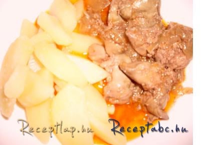 Dinsztelt máj/Resztelt máj