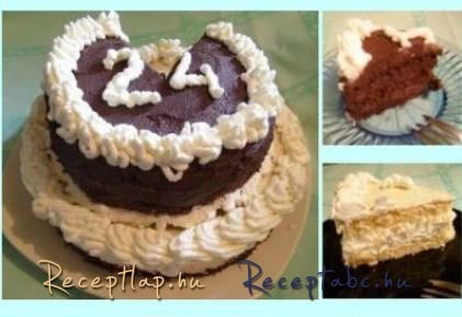 Túró-, csokoládékrémes torta