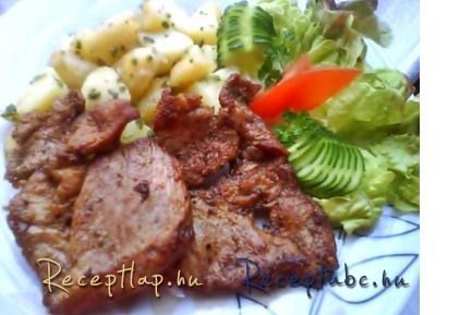 Fokhagymás,csípős sertéstarja