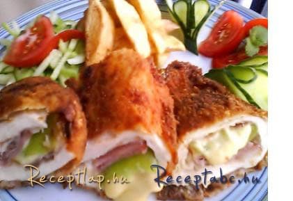 Töltött,rántott csirkemell