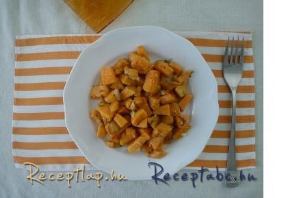 Édesburgonya rozmaringgal és fokhagymával