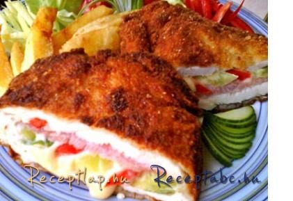 Sokszínű töltött csirkemell