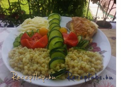 Kékcsével sajttal töltött hús