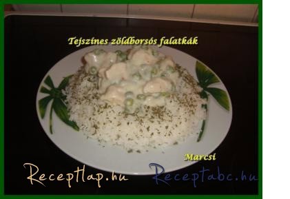 Tejszínes zöldborsós falatkák