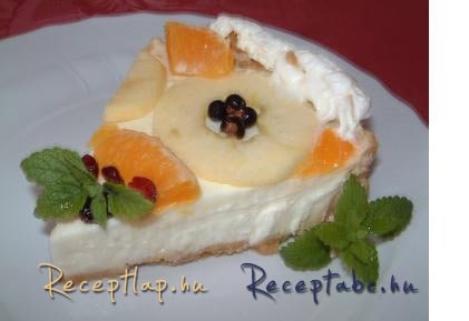 Gyümölcsös sajttorta