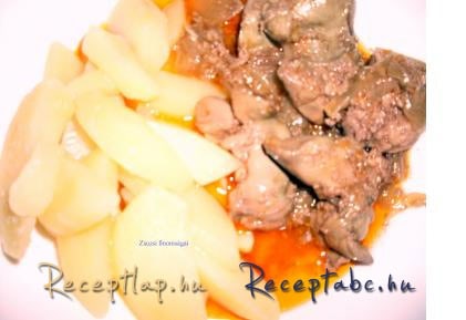 Dinsztelt máj/Resztelt máj