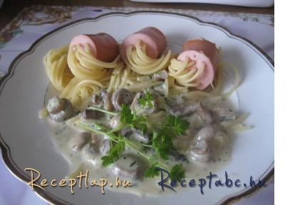 Spagetti Krinolinba(virslibe) fűzve