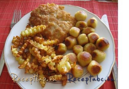 Krumplikropkett rántott csirkemell